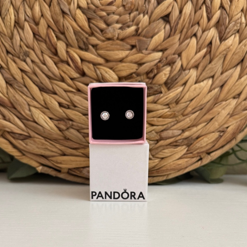 Pandora Sparkling Silver Stud Earrings